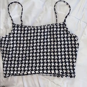 Houndstooth crop top